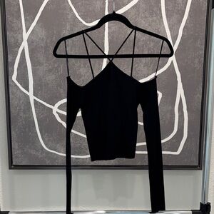 Zara Black Strappy Women's Blouse